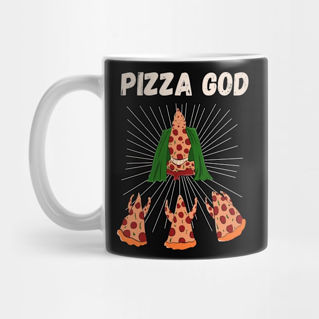 illustration god of pizza for pizza lovers by cypryanus